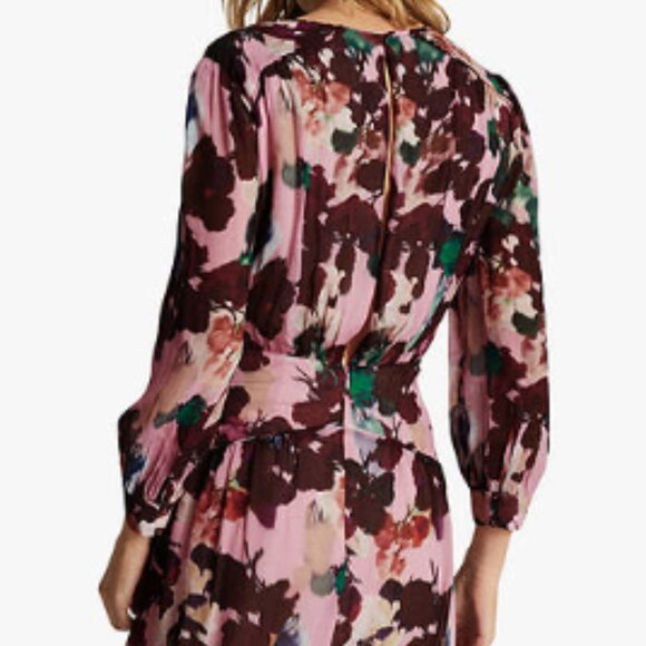 REISS "Josephine" Floral Printed Midi Dress NWT - Picture 3 of 16